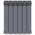 Радиатор биметаллический RIFAR MONOLIT 500 RAL 7012 06 секц. бок. – вид 2