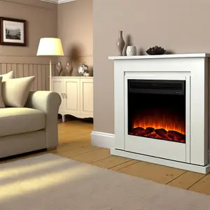 Электрокамины Royal Flame Montana белый с очагом Fobos FX Black