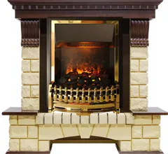 Каминокомплект Dimplex Pierre Luxe - Темный дуб / Шампань (Высота 1050мм) с очагом Atherton