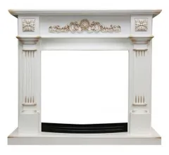 Портал Royal Flame Florina - Белый дуб, патина золото (Dioramic)
