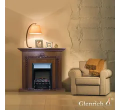 Каминокомплект Glenrich ШЕРВУД дуб 46 c топкой FOBOS BL