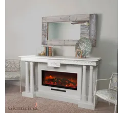 Каминокомплект Glenrich РОЯЛЬ Delux P 87 белый c топкой PREMIER S87