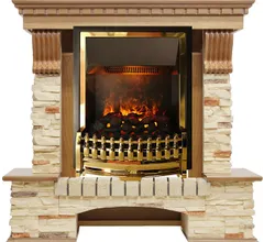 Каминокомплект Dimplex Pierre Luxe - Дуб / Сланец с очагом Atherton