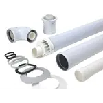 Комплект коаксиальный ARISTON D80/125 - 1000 мм через крышу (черный). – вид 1