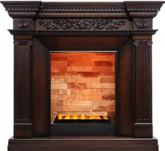 Каминокомплект Dimplex Amalfi - Махагон коричневый антик с очагом Cassette 400 LNH-INT PS (без дров)