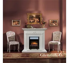 Каминокомплект Glenrich ШЕРВУД белый c топкой FOBOS BL