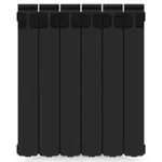 Радиатор биметаллический RIFAR MONOLIT 500 RAL 9005-M 06 секц. бок. – вид 2