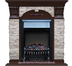 Каминокомплект Glenrich АРОЧНЫЙ МИСХОР дуб 46 c топкой FOBOS BL