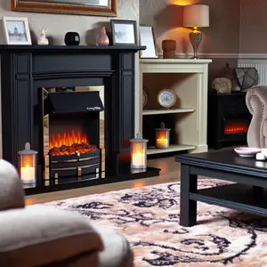 Черный каминный портал Royal Flame Coventry: стиль и уют