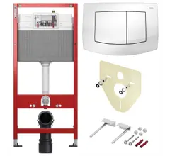 Инсталляция TECE TECEbase 2.0 для унитаза, клавиша-TECEambia белый глянец (K447200)