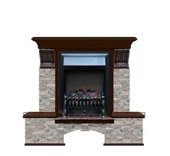 Каминокомплект Glenrich БОСТОН К ГЦ угл. дуб 46 c топкой FOBOS BL