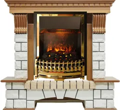 Каминокомплект Dimplex Pierre Luxe - Дуб / Белый (Высота 1020мм) с очагом Atherton