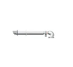 Горизонтальный коаксиальный дымоход De Dietrich DY 882 (PPS), ф80/125 мм