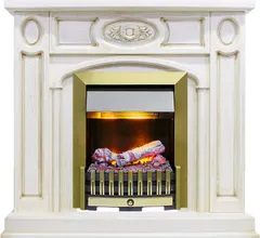 Каминокомплект Dimplex Florence - Слоновая кость с патиной с очагом Danville Antique Brass FB2