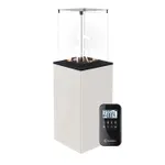 Уличный газовый нагреватель Kratki PATIO MINI/G31/37MBAR/B - белое стекло, с пультом ДУ – вид 1