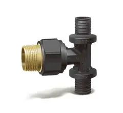 Тройник VARMEGA Slide-fit с наружной резьбой 20х3/4