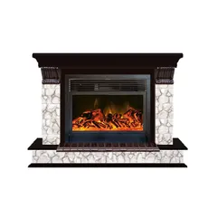 Каминокомплект Glenrich ПАНОРАМА 28 КАРЕЛИЯ дуб 46 c топкой NEWFLAME