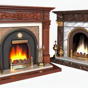 Royal Flame Dublin - Венге / Сланец белый с очагом