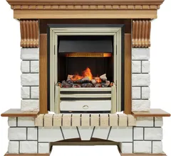 Каминокомплект Dimplex Pierre Luxe - Темный дуб / Белый (Высота 1020мм) с очагом Cavendish