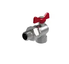 Кран шаровый угловой Royal Thermo OPTIMAL для подкл. с/т приборов 1/2"х3/4"