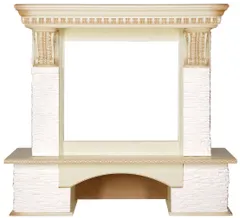 Портал Royal Flame Pierre Luxe - Сланец белый / Слоновая кость с патиной (Vision 23)