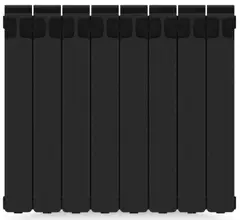 Радиатор биметаллический RIFAR MONOLIT Ventil 500 Антрацит 10 секц. нижн. прав.