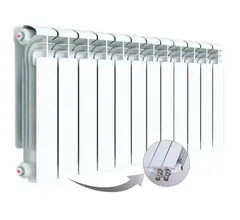 Радиатор алюминиевый RIFAR ALUM Ventil 350 12 секц. нижн. прав. 50 мм