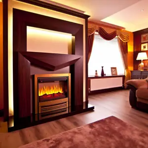 Каминокомплект Венге с очагом Majestic FX M Brass Royal Flame Lumsden