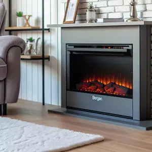 Электрокамин Royal Flame Bergen серый графит 860 мм