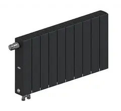 Радиатор биметаллический RIFAR SUPReMO Ventil 800 RAL 9005-M 07 секц. нижн. лев.