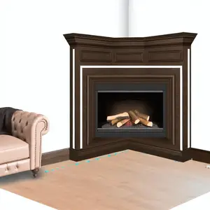 Портал Pierre Royal Flame Luxe угловой - Темный дуб / Белый