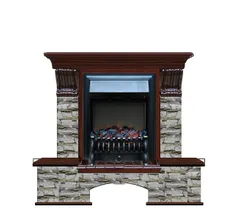 Каминокомплект Glenrich БОСТОН К АЛТАЙ угл. кр.дер. c топкой MAJESTIC BR
