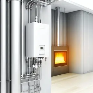 Установка дымохода для газового котла с естественной тягой