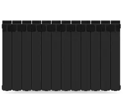 Радиатор биметаллический RIFAR MONOLIT Ventil 500 Антрацит 12 секц. нижн. прав.