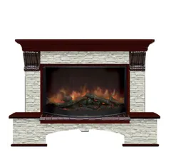 Каминокомплект Glenrich БОСТОН К R 86 ГО кр.дер. c топкой RONDO 86