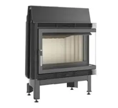 Каминная стальная топка Kratki Blanka670/570/P/BS (угловое стекло справа)
