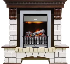 Каминокомплект Dimplex Pierre Luxe угловой - Темный дуб / Белый (Высота 1020мм) с очагом Danville Black FB2