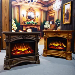 Каминокомплект Royal Flame Lumsden Дуб антик с очагом Fobos FX Black и сравнение Neapol