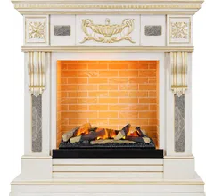 Каминокомплект Dimplex Corsica - Белый шоколад с очагом Cassette 600 LNH-INT (с дровами)