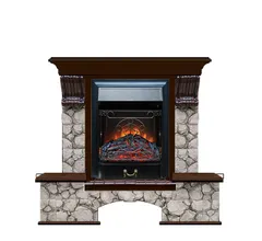Каминокомплект Glenrich БОСТОН К КАРЕЛИЯ угл. дуб 46 c топкой MAJESTIC BL