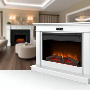 Каминокомплект Royal Flame Corsica Matte White с диммером