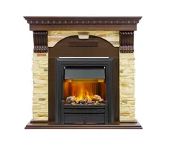 Каминокомплект Dimplex Dublin - Темный дуб / Сланец с очагом Brookline Black
