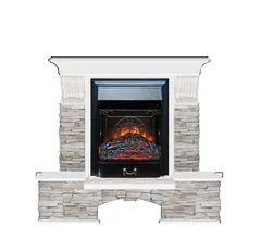 Каминокомплект Glenrich БОСТОН К МИСХОР белый c топкой MAJESTIC BL