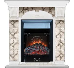 Каминокомплект Glenrich АРОЧНЫЙ КАРЕЛИЯ белый c топкой MAJESTIC BR