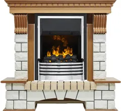 Каминокомплект Dimplex Pierre Luxe - Темный дуб / Белый (Высота 1020мм) с очагом Flagstaff