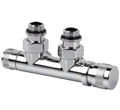 Узел нижнего подключения угловой Royal Thermo хром, 1/2” x 3/4” E