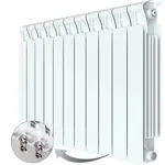 Радиатор биметаллический RIFAR MONOLIT Ventil 500 11 секц. нижн. прав. 50 мм – вид 1