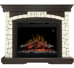 Каминокомплект Dimplex Glasgow - Темный дуб / Белый (Высота 1070 мм) с очагом Symphony 26'' DF2624L-INT