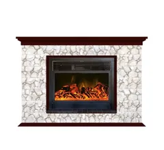 Каминокомплект Glenrich ПАФОС 28 КАРЕЛИЯ кр.дер. c топкой NEWFLAME