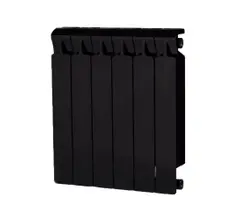 Радиатор биметаллический RIFAR Monolit 500-6 Ду 3/4 черный матовый